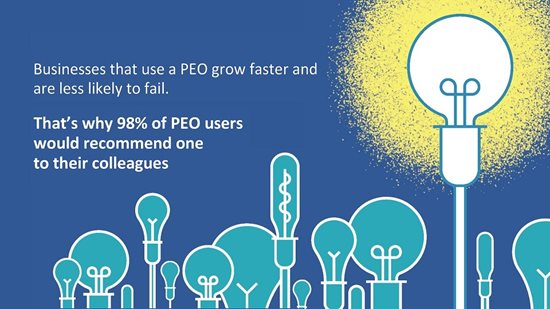Improved growth with a PEO fact with lightbulb graphic